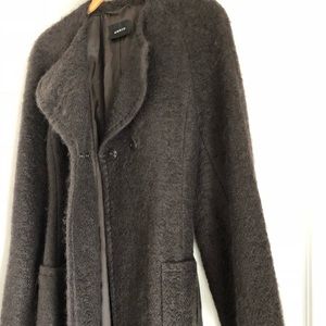 Akris Mohair-Wool Blend Midi Coat